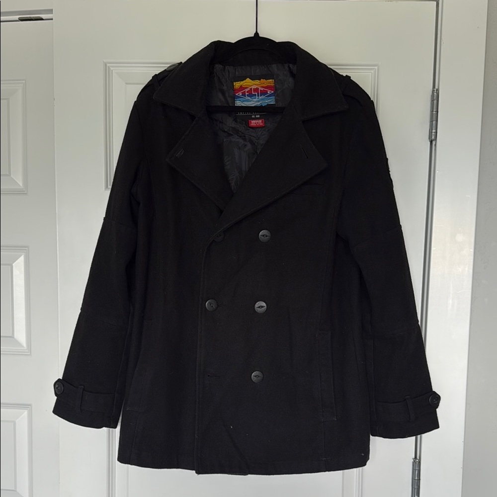 Men's Black Peacoat